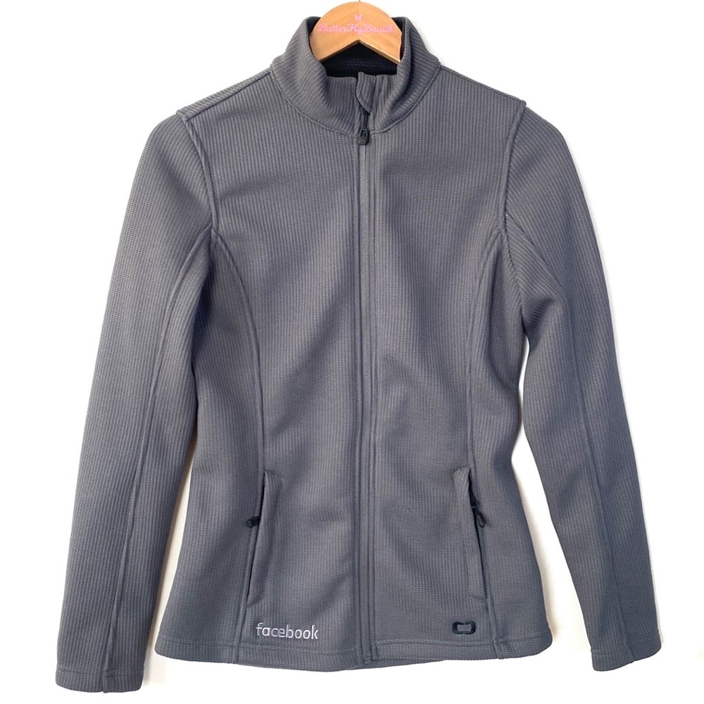 Ogio grey long-sleeve‎ full zip ribbed jacket, Size X-Small